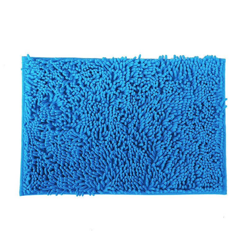 Tapis de bain en Chenille épais bon marché | Tapis de cuisine et de chambre à coucher pour salon, tapis absorbant antidérapant pour porte: Blue