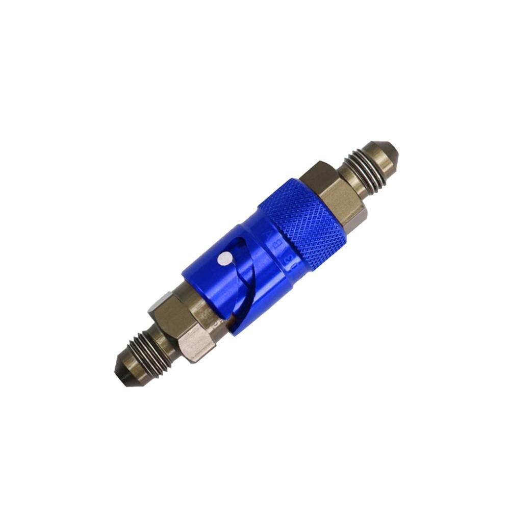 Motorcycle Brake Line Hose Aluminum AN3 Fluid Quick Release AN-3 Connect Fitting Adapter Kit for -Honda -Yamaha -KTM Cafe Racer: blue