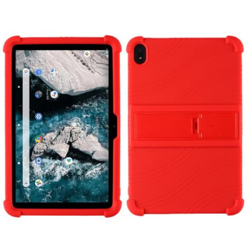 Til nokia  t20 10.36 android nokia  t20 ta-1392 blødt silikone cover stand cover bagpå beskyttende tablet cover beskytte skal: Rød sag
