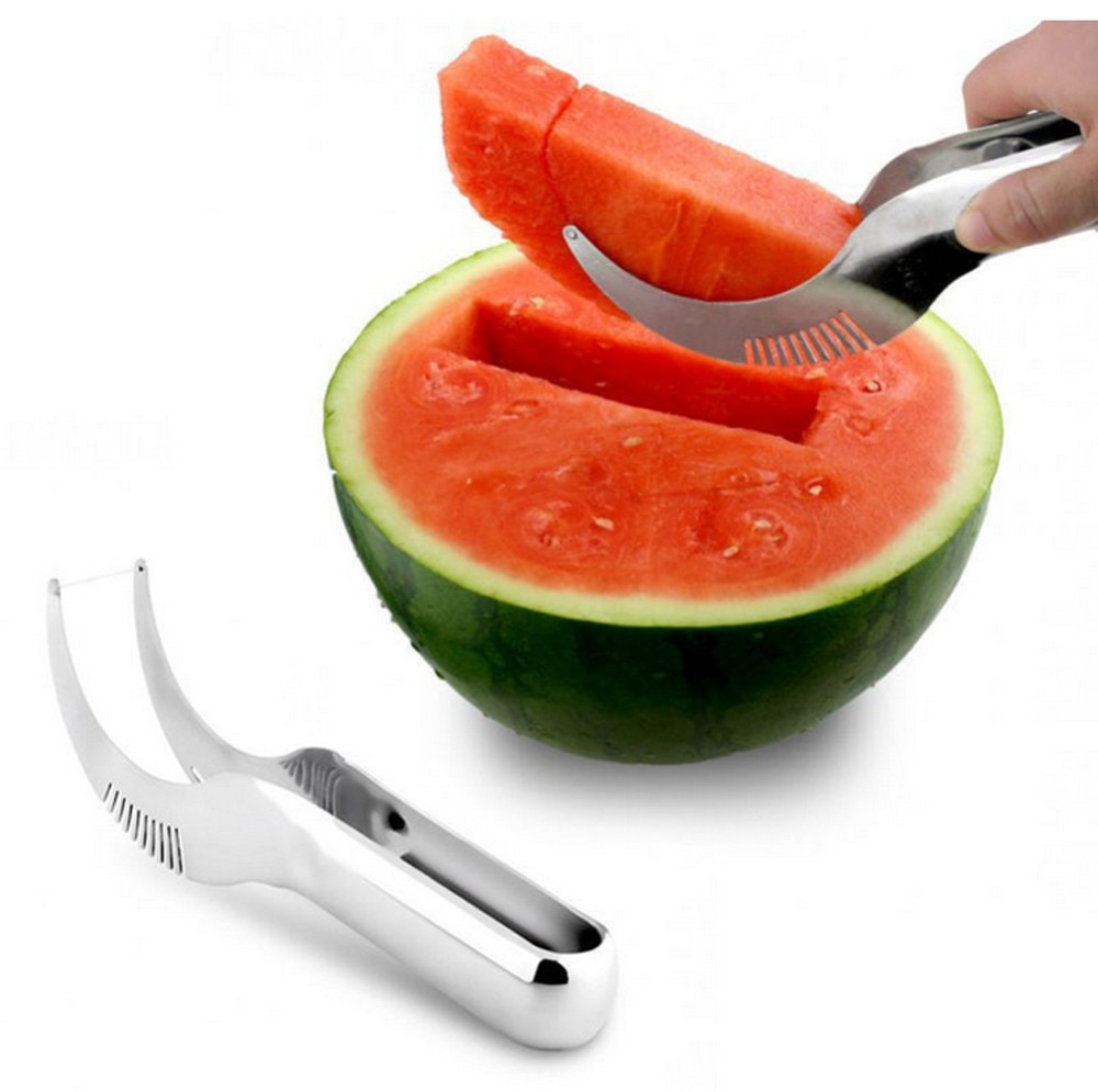 Watermeloen Slicer Cutter Mes Corer Server Rvs Keuken Tool Fruit Mes Splitter Slicer Cutter S