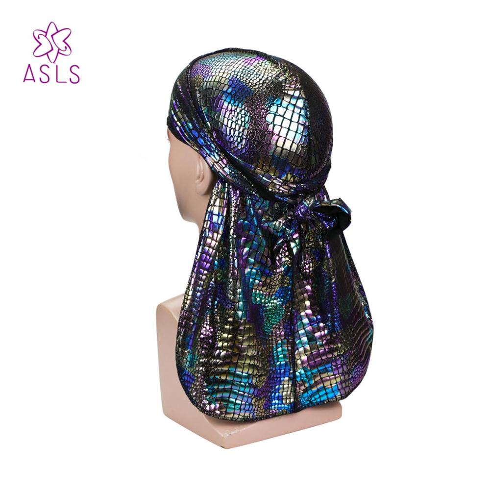 python pattern baotou hat pirate hat Durag Waves Extra Long Tail for Men Biker Headwear Headband Bandana Hair Accessories