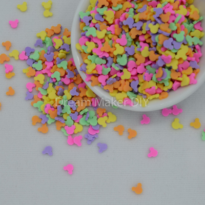 10g/ loten polymeerklei sprinkles mooie muis voor knutselen, diy confetti: Mengen