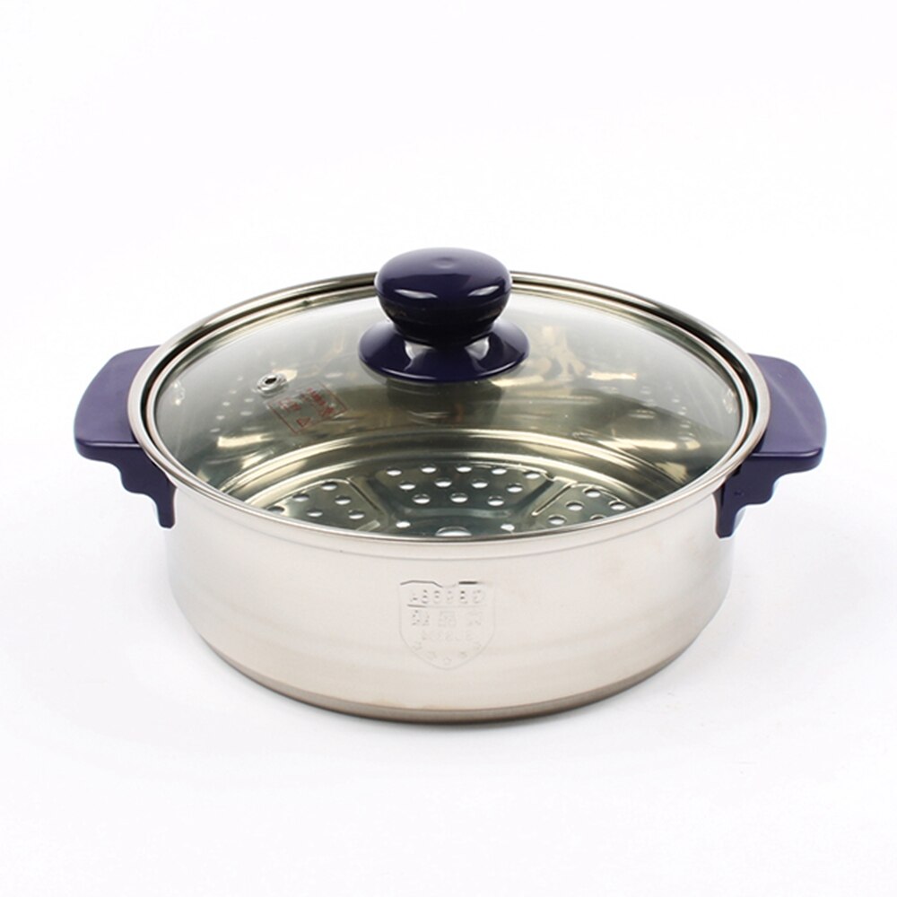 LSTACHi 1.5L cuiseur électrique multifonctionnel maison Hotpot en acier inoxydable casserole poêle chauffe-plats vapeur 20 cm 2 vitesses 220 V