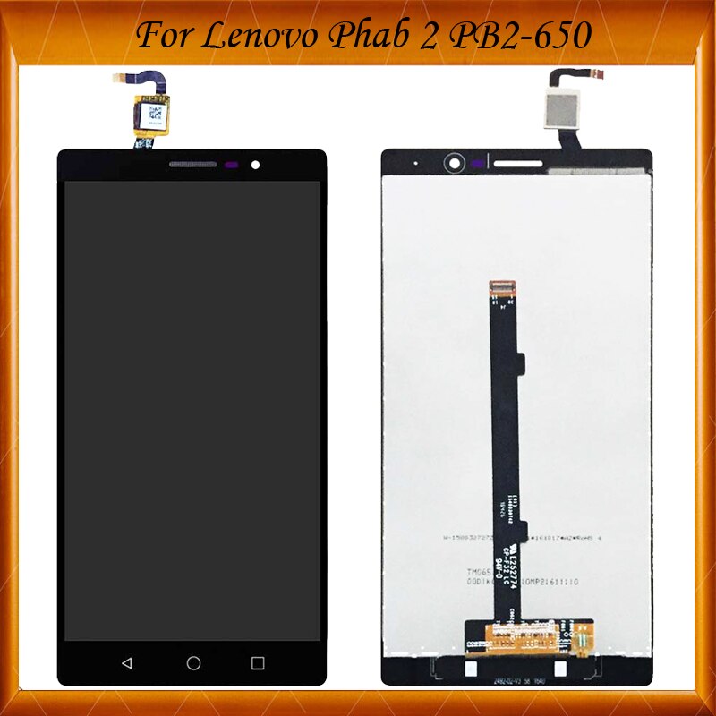 6,4 pulgadas para Lenovo Phab2 phabb 2 PB2-650N PB2-650M PB2-650Y PB2-650 LCD pantalla táctil cristal digitalizador montaje negro oro