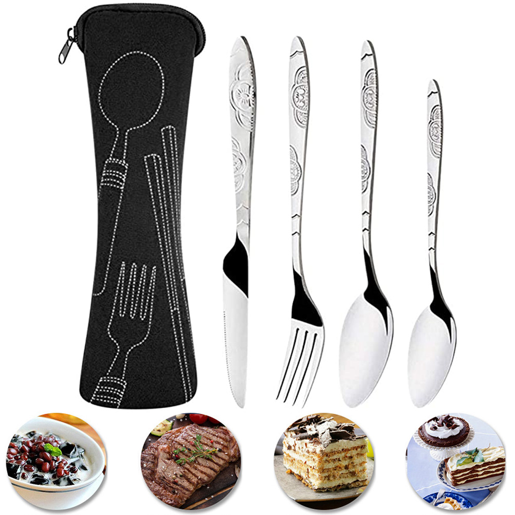 Stainless Steel Portable Cutlery Set With Storage Box | 3-Piece - View #4