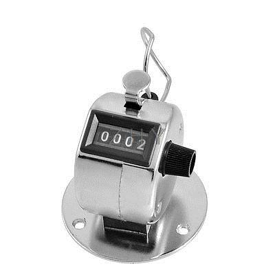 Golf Pitch Count 4 Digit Clicker Hand Held Tally Counter Zilver Tone