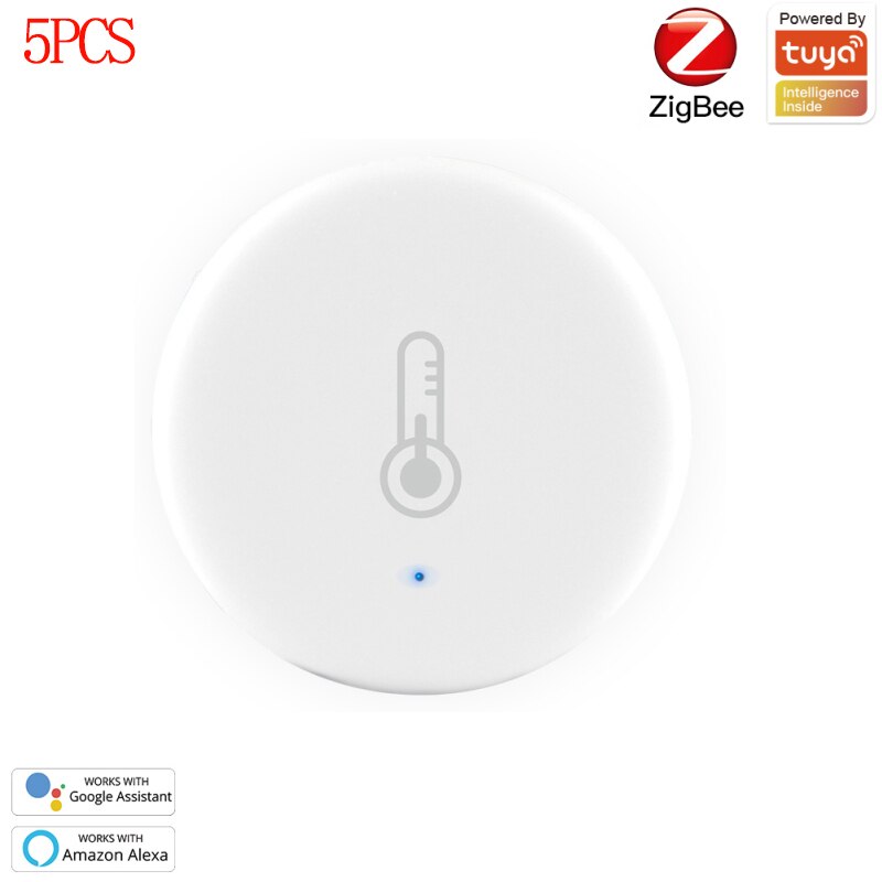 Mini 1/5PCS Bluetooth Thermometer Wireless Tuya ZigBee Smart Temperature And Humidity Sensor Smart Life App Support Alexa Google