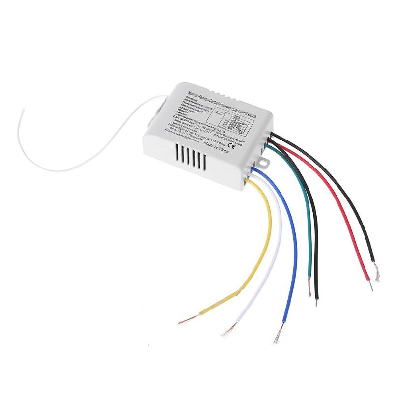 4 relæ 220v trådløs fjernbetjening tænd/sluk 220v lampe lys digital trådløs væg fjernbetjening modtager sender til