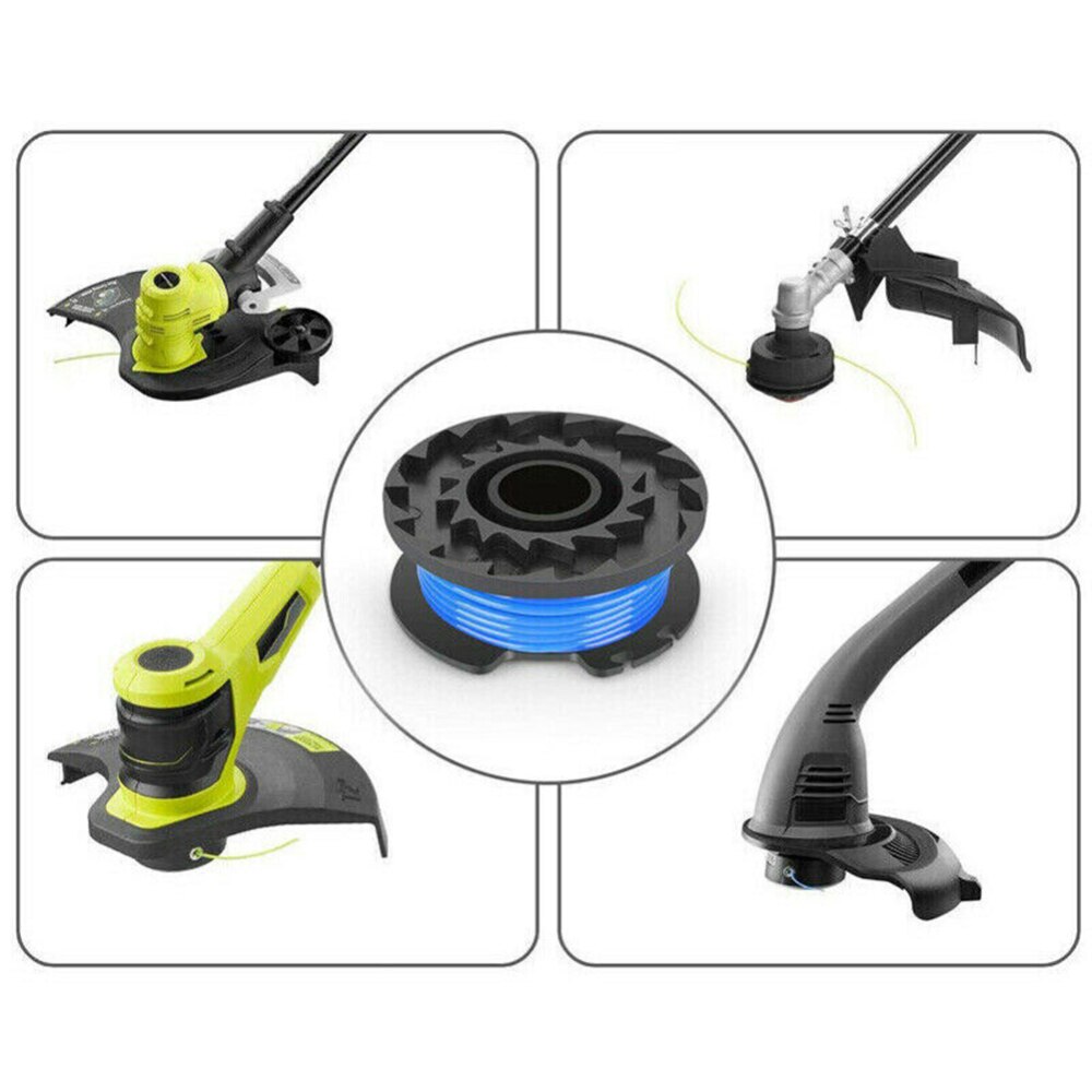 3pcs Trimmer Spool Line With Spool Covers For Ryobi One Lawn Mower Ac14rl3a Outdoor Garden Tools Weeding Tool