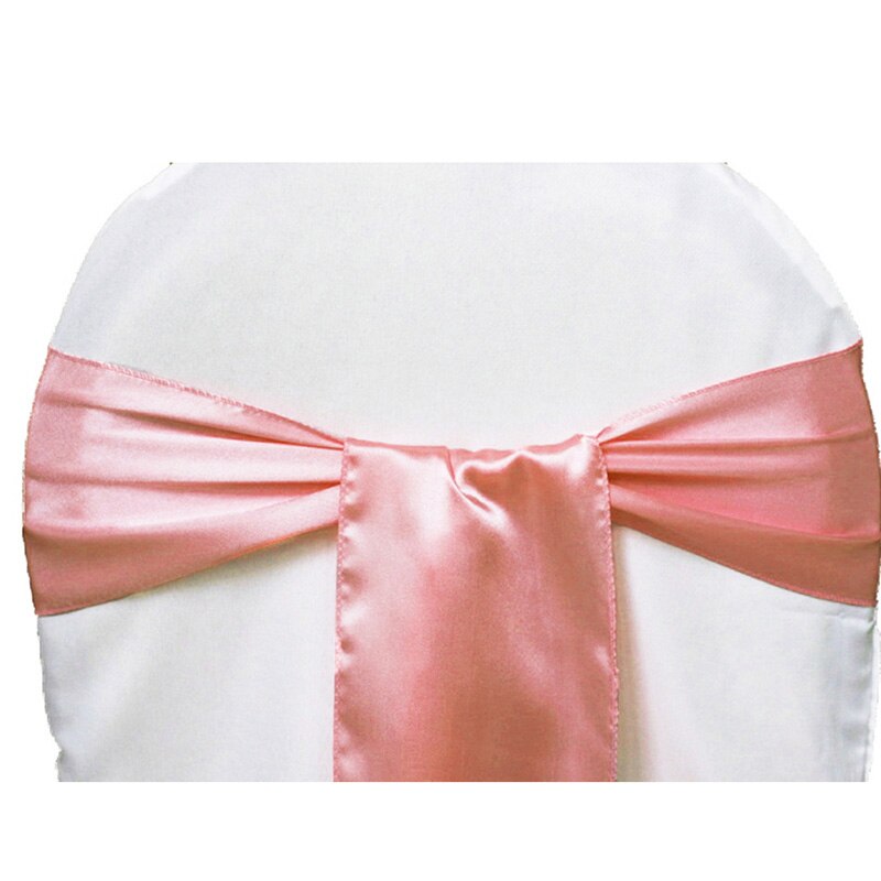 Freies 25 teile/los Hochzeit Stühle Knoten Schärpe Satin- Stoff Stuhl Schärpen Bogen Abdeckung Für Hochzeit Partei Bankett Veranstaltung Dekorationen: Pfirsich