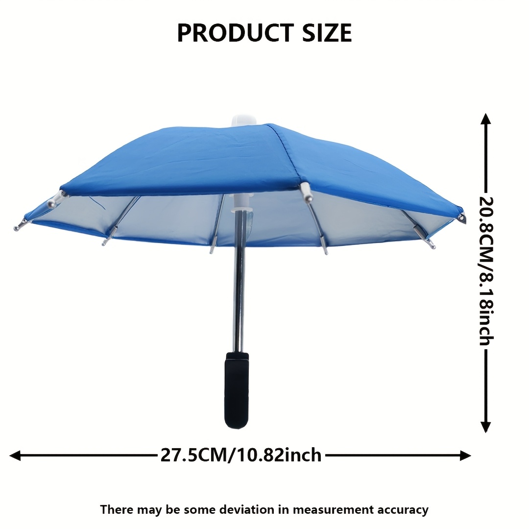 Soporte de paraguas para teléfono móvil de acero inoxidable con Clip para parasol, Mini soporte para teléfono con paraguas, soporte