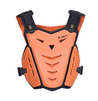 Chaleco Protector de Motocross para adultos, chaleco Protector para el pecho y la espalda, transpirable, para deportes al aire libre, cuatro estaciones: Naranja