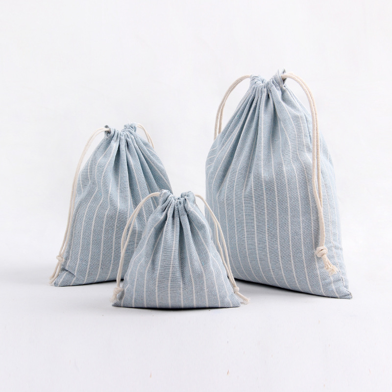 Cotton Linen Drawstring Cosmetic Bag Bag Travel Luggage Packing Pouch Storage Bags for Wedding Christmas Jewelry Packaging