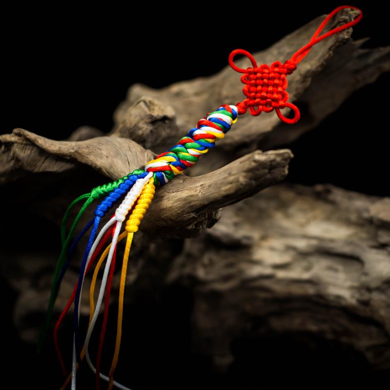 Year Tibet five-color kong hadad knotting knots peace auspicious knot Transshipment is Chinese knot Free ship
