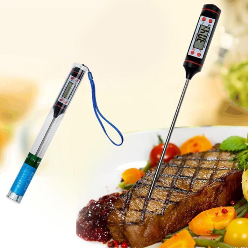 Eten Digitale Thermometer Melk Vlees Koken Gereedschap Pen-Type Structuur Eten Probe Voor Keuken Barbecue Met Digitale Probe