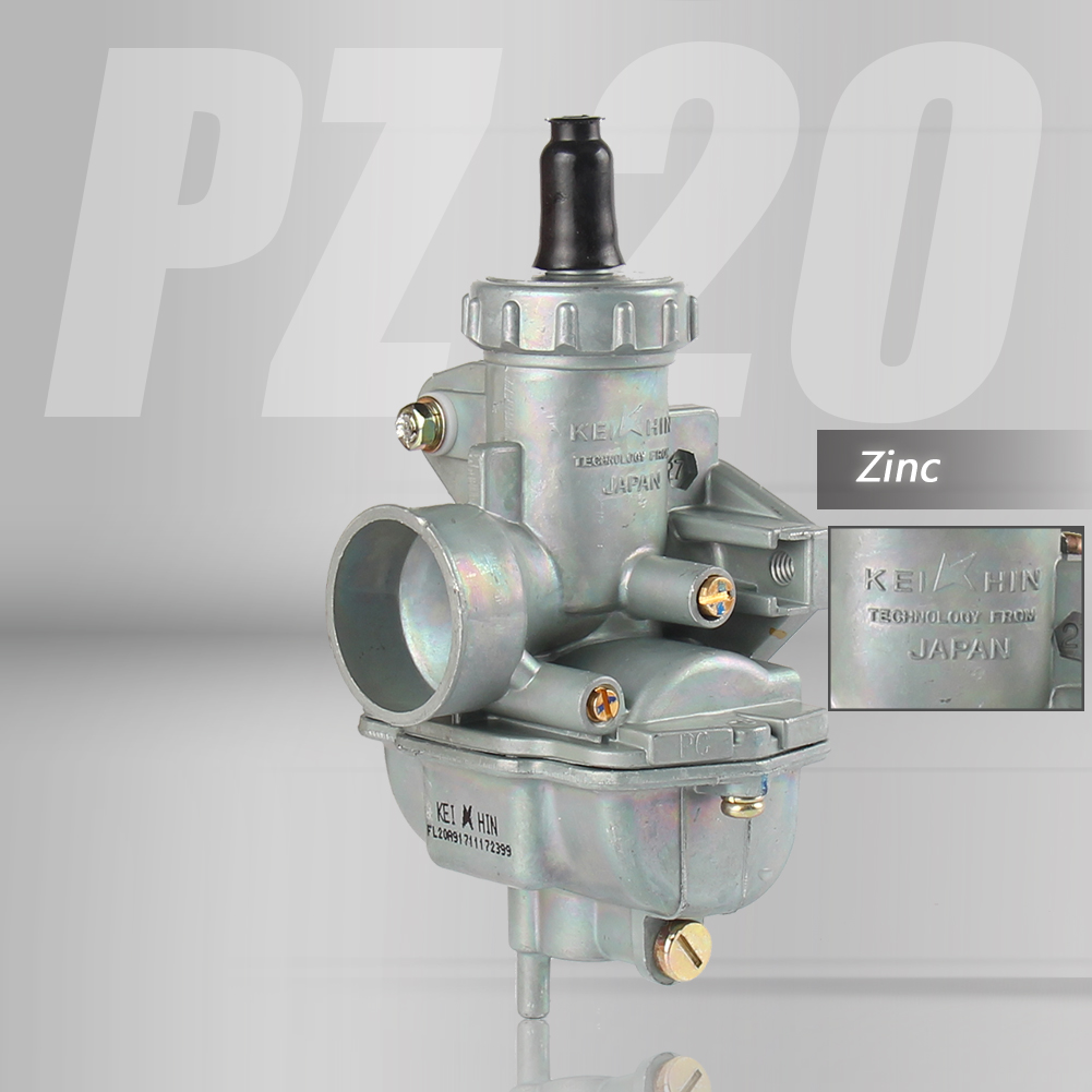 Carburador de 16mm, 18mm, 20mm, 22mm, PZ16 PZ18 PZ20 PZ22, estrangulador manual de aluminio de Zinc para 50cc, 70cc, 110cc, 125cc, 250cc, ATV, Quad Dirt Bike: Plata