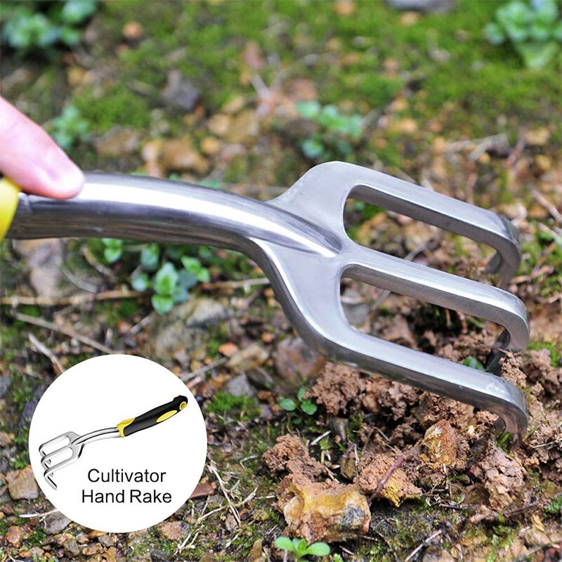 3 Piece Garden Tools Set, Floral Gardening Tools with Hanging Hole -Trowel, Cultivator, Pruning Shear