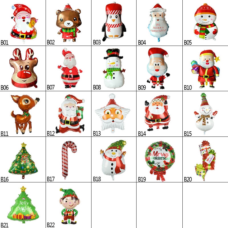 Santa Claus Deer Schneemann Folien-ballone Weihnachten Baum Helium Ballon für Weihnachten Party Dekoration Globals Kinder Spielzeug Neue Jahr Decor