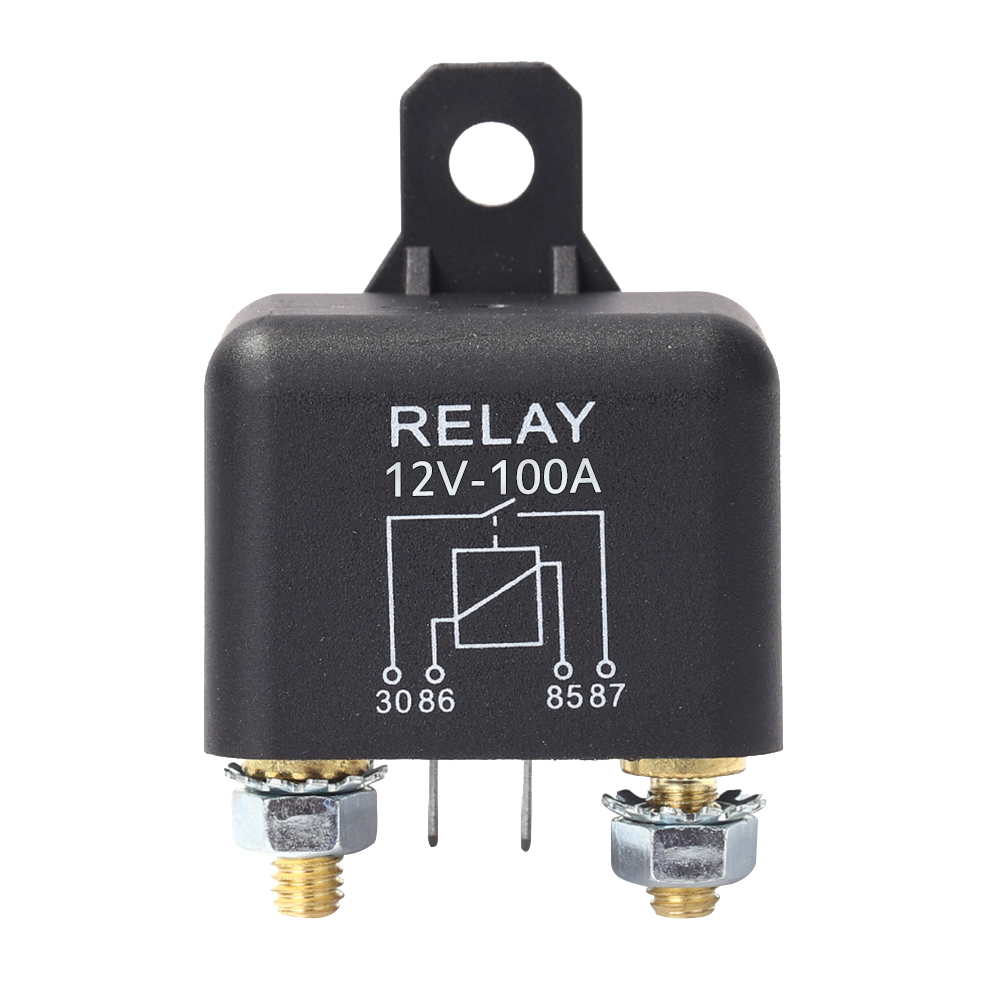 High Current Relay Starting Relay 200A 100A 12V/24V Car Truck Motor Automotive Relay Continuous Type Automotive Car Relays: black