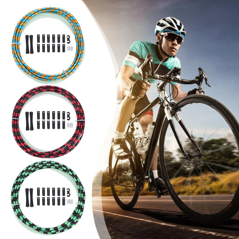 Bicycle Fishbone Line Aluminum Alloy MTB Bamboo Shaped Pipe Cable Tube Bike DIY Modification Parts Accessories