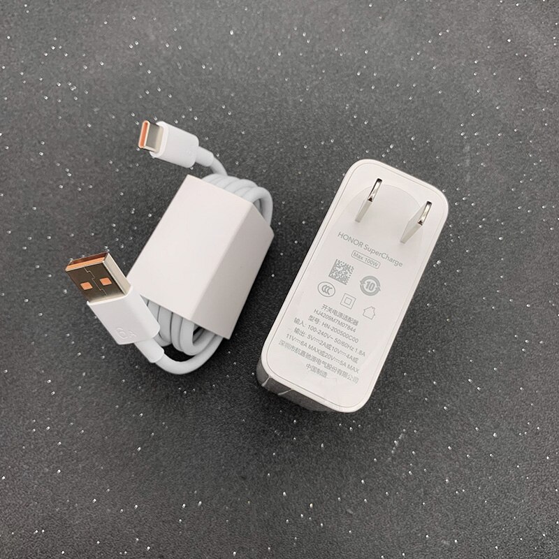 Originele Honor 100W Supercharge Fast Charger 6A Usb Type C Kabel Voor Honor 60 Pro 50 Se V40 Huawei p50 P40 Pro Mate 40 Rs Nova 9