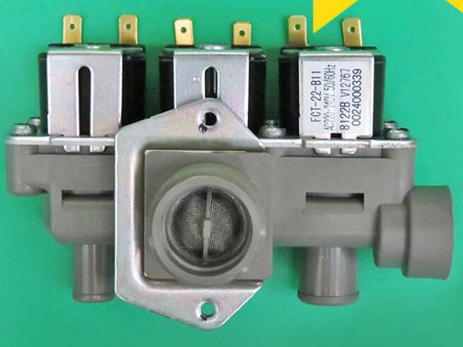 Fct -22-b11 vaskemaskine dele tredobbelt indløb magnetventil 0024000339 fce 180 a 1