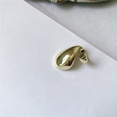 AOMU 1 pieza anillo geométrico exagerado de gota de agua grande forma anillos abiertos para mujeres joyas Gits: 1