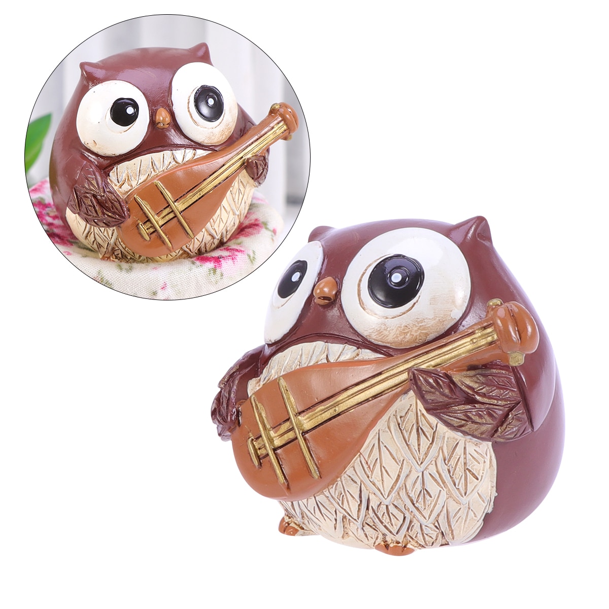 1Pc Hars Ambachten Uil Vorm Creatieve Decoratieve Unieke Cartoon Hars Ambachten Ornamenten Desktop Versiering Voor Thuis Bar Kantoor