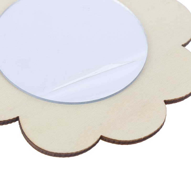3 Styles 1pc bricolage blanc bois moule miroir peinture à la main artisanat enfants jouets bibelot matériel