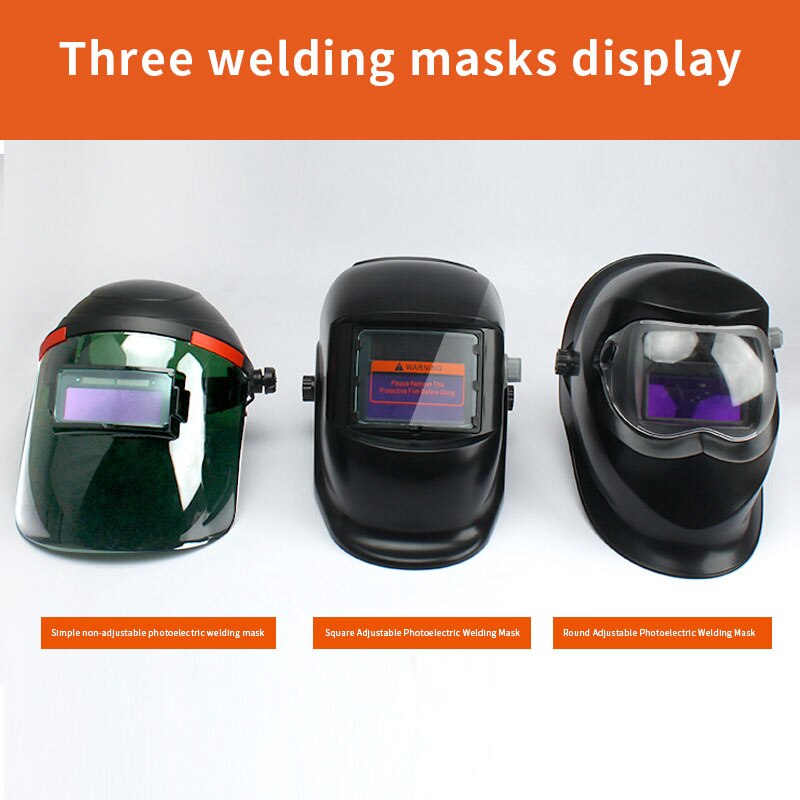 Solar Auto Darkening Adjustable Welding Mask Helmet Automatic Welding Shield Head-Mounted Argon Arc Welding ProtectIve Cap