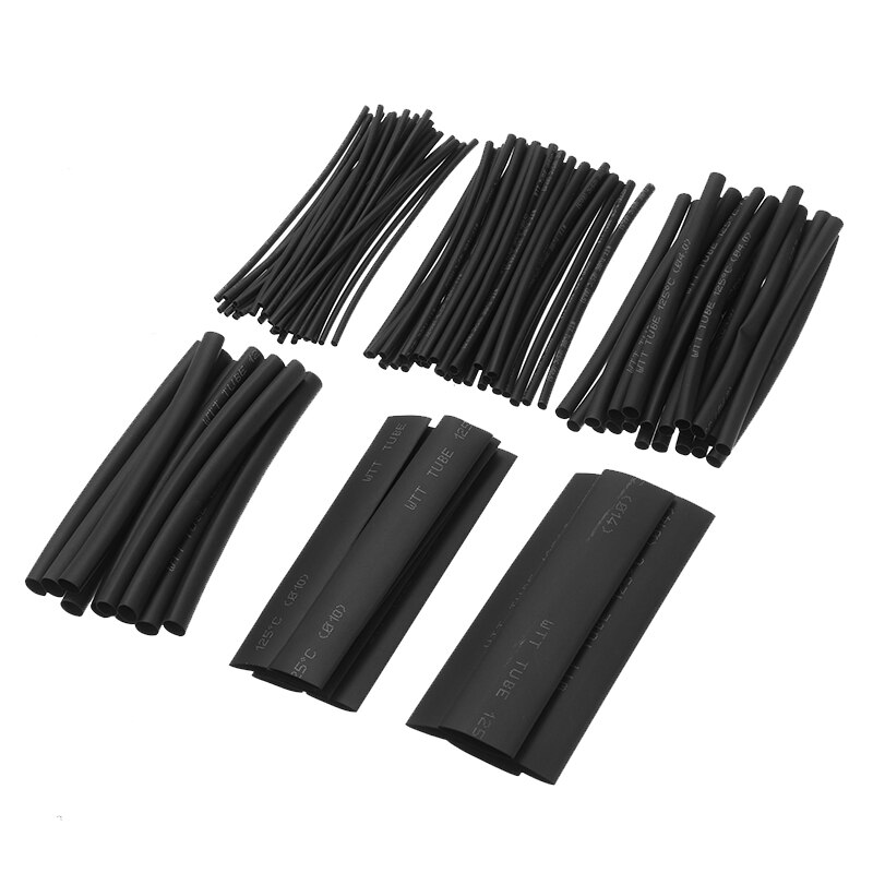 100pcs Heat Shrink Tubing Kit Tubes Wire Wrap Electrical Connection Cable Sleeve For Insulation Work And Repairs