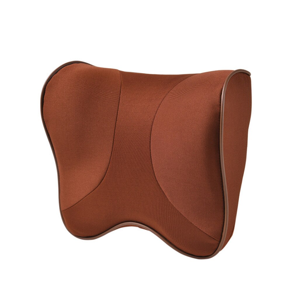 JINSERTA Car Safty Accessories Neck Pillow Adjustable Head Restraint Auto Seat Back Travel Pillow for Audlt Children: Brown-Neck