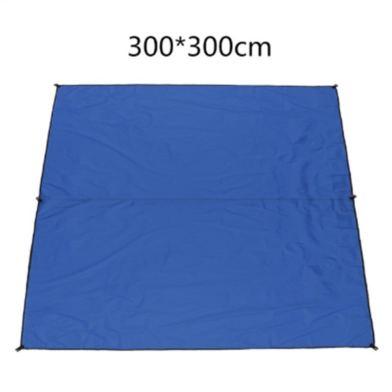 10X10 Ft Waterdichte Camping Tarp, Buitentent Tent Tarp, Hangmat Buitentent, Picknick En Strand Mat, voetafdruk, En Zonnescherm, Wandelen: Blauw