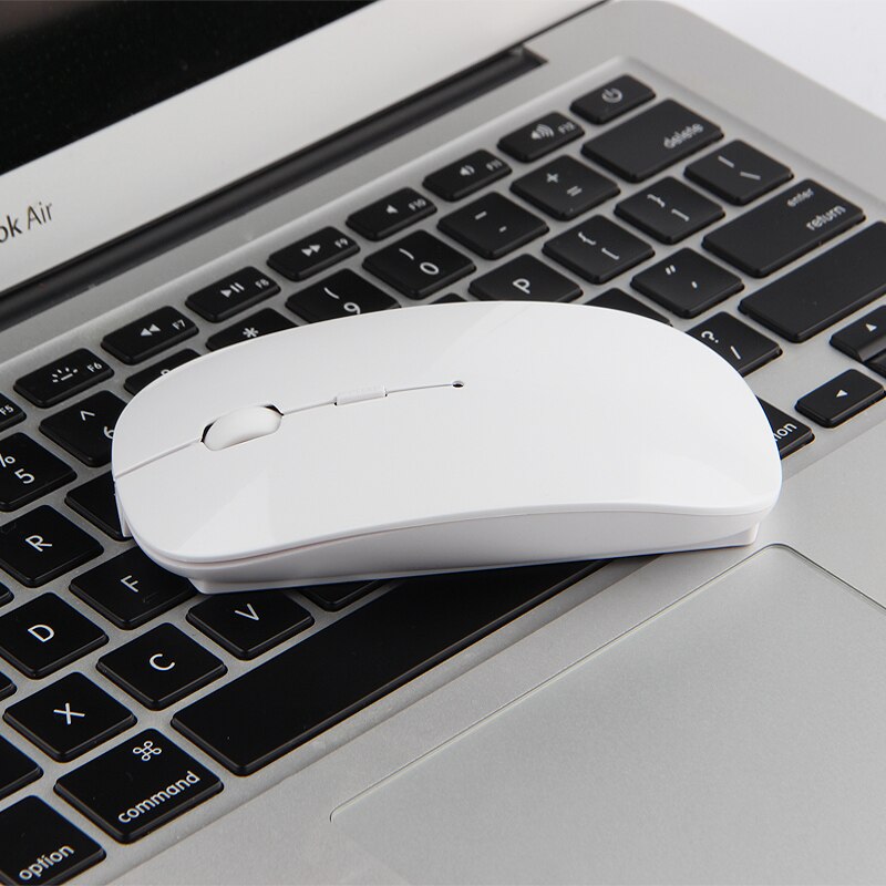 Bluetooth Mouse For APPle MacBook Air Pro Mac Book iMac Laptop PC Wireless Mouse Rechargeable Mute Gaming Mouse Mice: white