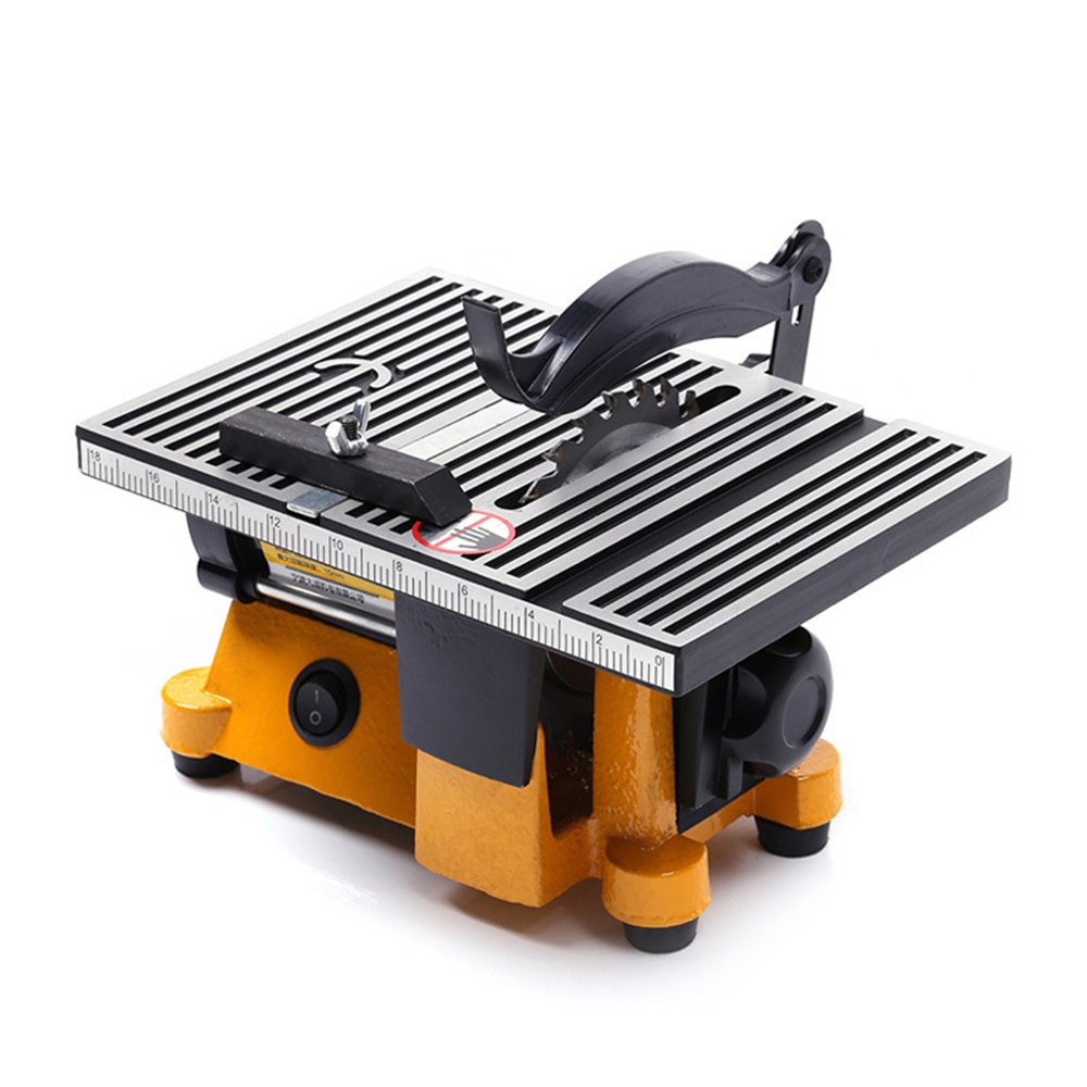 220V multifonction Mini banc scie bois acier verre tuile Machine de découpe bricolage circulaire coupe lame de scie