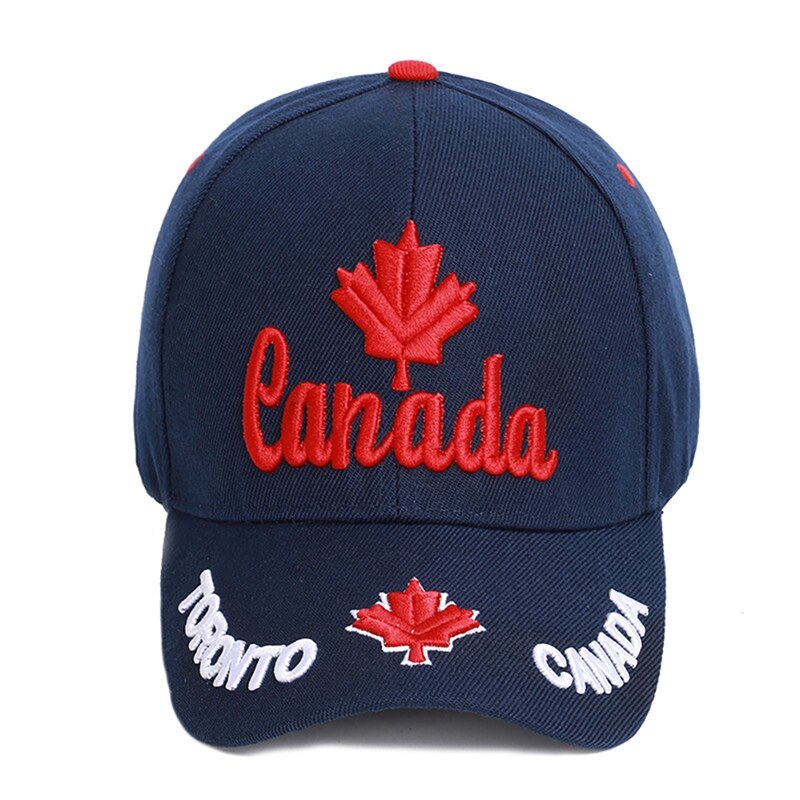 Cap 3d Embroidery Canada Maple Leaf Baseball Caps Cotton Adjustable Snap Back Hat Caps Casual Hats