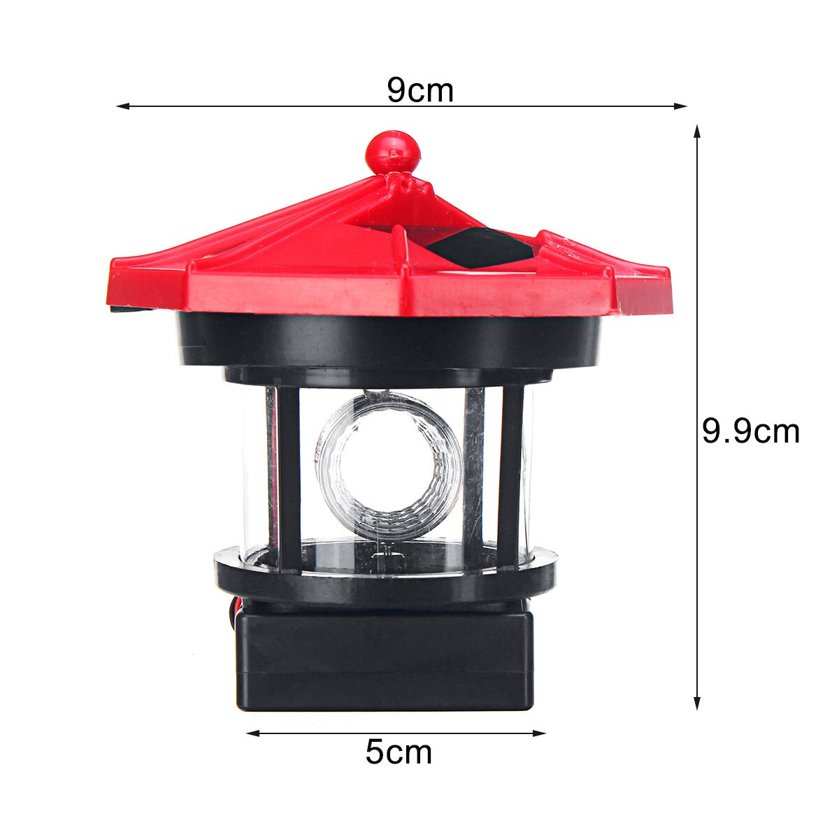 1PCS LED Solar Garden Light Powered Lighthouse Statue Rotating Garden Yard Outdoor Lighting Decor Solar Lamp