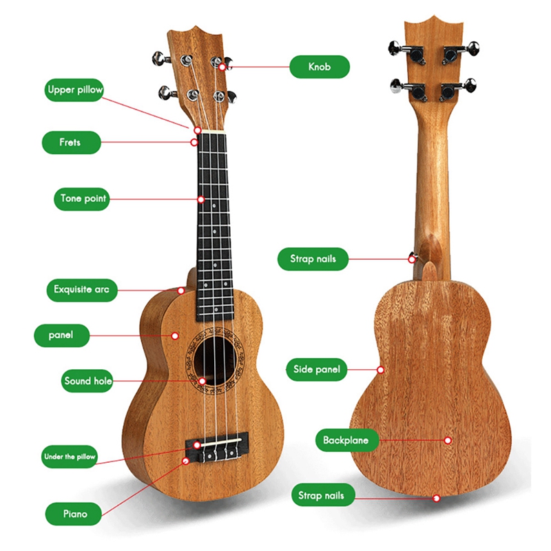 Ukelele de guitarra de 23 pulgadas para principiantes, cuatro cuerdas de madera con bolsa Gig para principiantes, Kit para principiantes, el mejor