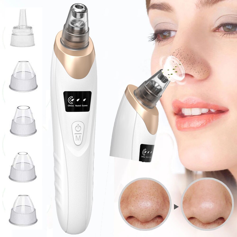 Facial Blackhead Remover Electric Pore Cleaner Blackhead Black Point Vacuum Cleaner Tool Black Spots Pore Cleaner Machine
