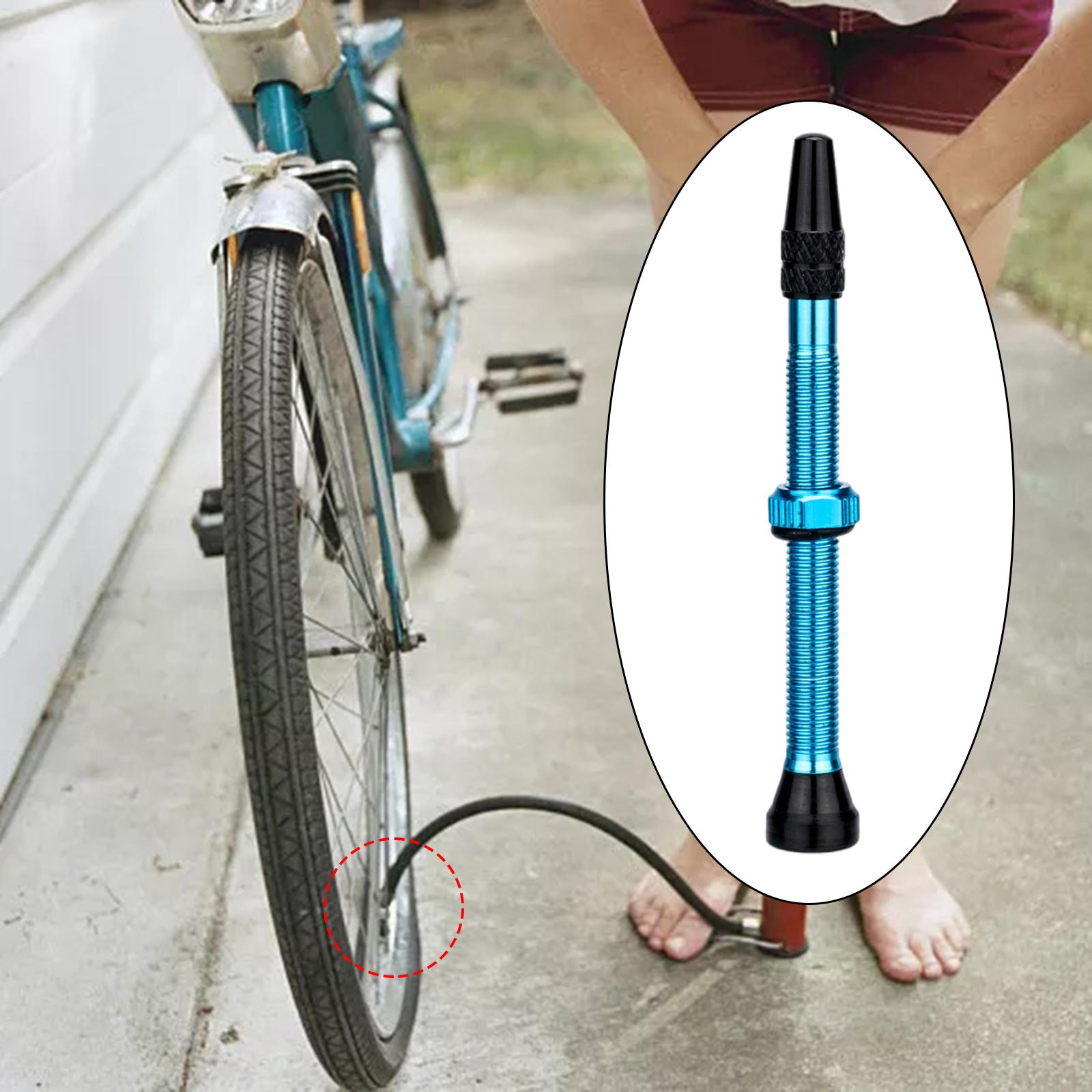 Tubeless Presta Valve Stem, Durable Super Light Alloy Presta Valve Stem for: Blue 60mm