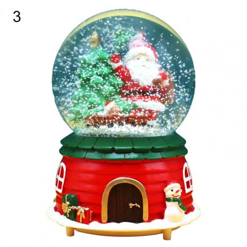 Miniature Decorative Christmas Glass Snow Globe Ornament Display Glass Snow Globe Party Decoration:  L 3
