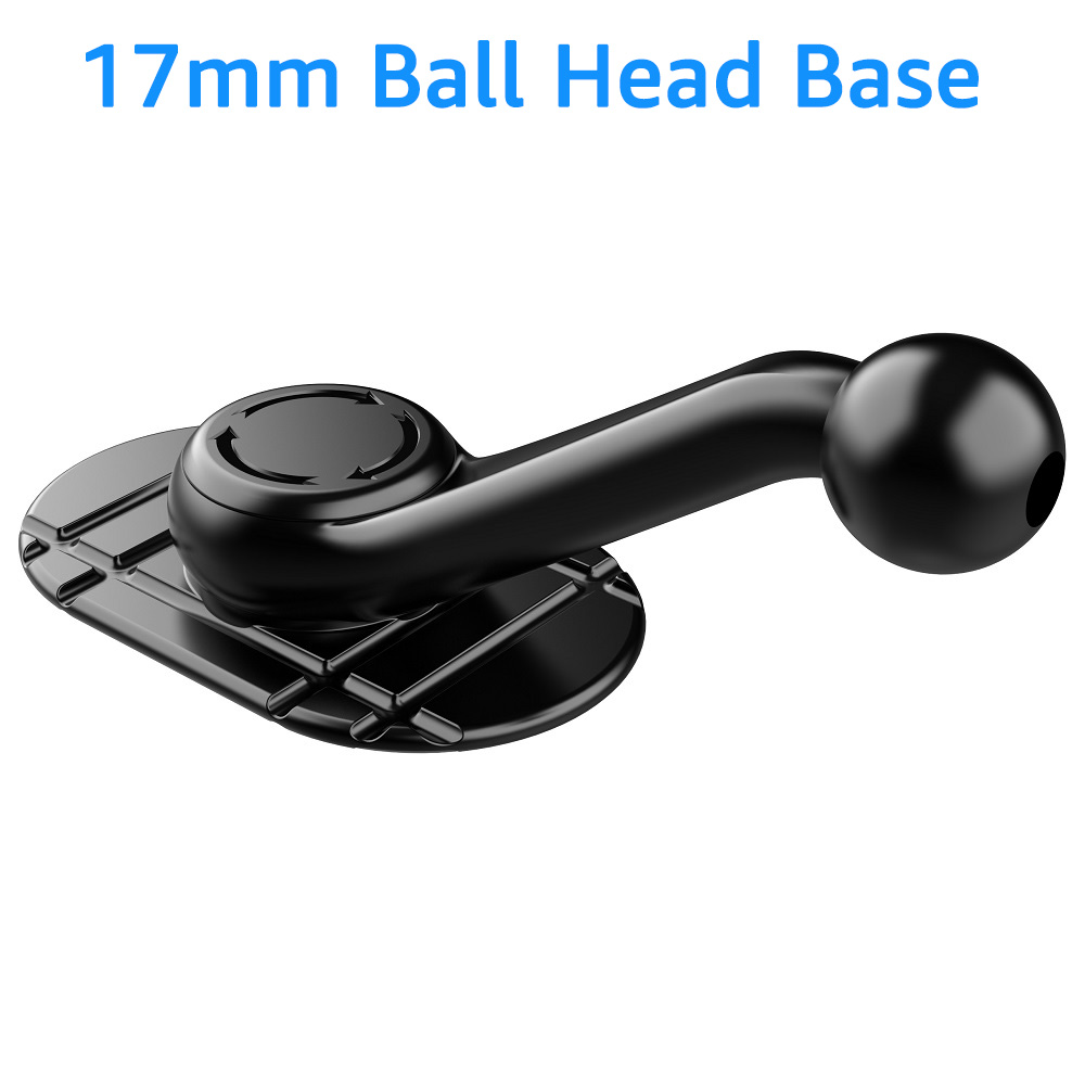 17mm Ball Head Bracket with Nano Sticky Base for Car Dashboard Desktop Mobile Phone Holder Accessories Car GPS Mount Phone Stand: Default Title