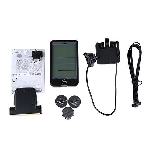 Mtb Bike Fiets Computer Kilometerteller Lcd Backlight Dispaly Snelheidsmeter Computer Kilometerteller Snelheidsmeter Met Groene Achtergrondverlichting