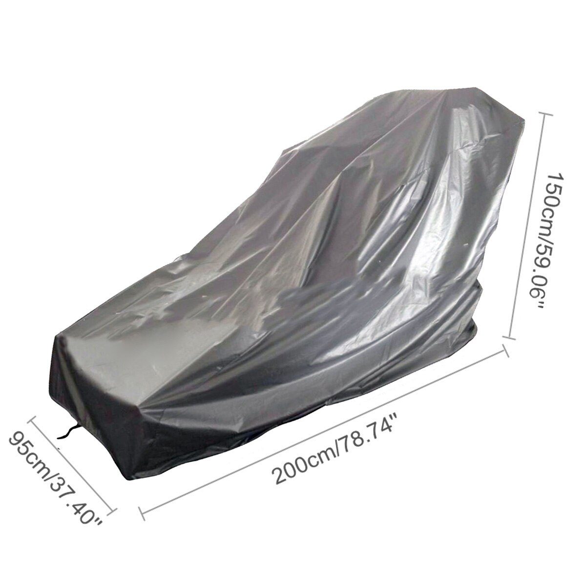 Cubierta impermeable para Mini cinta de correr, cubierta a prueba de polvo para exteriores, 200x95x150cm, fibra de poliéster gris, resistente al polvo y duradera, 1 unidad