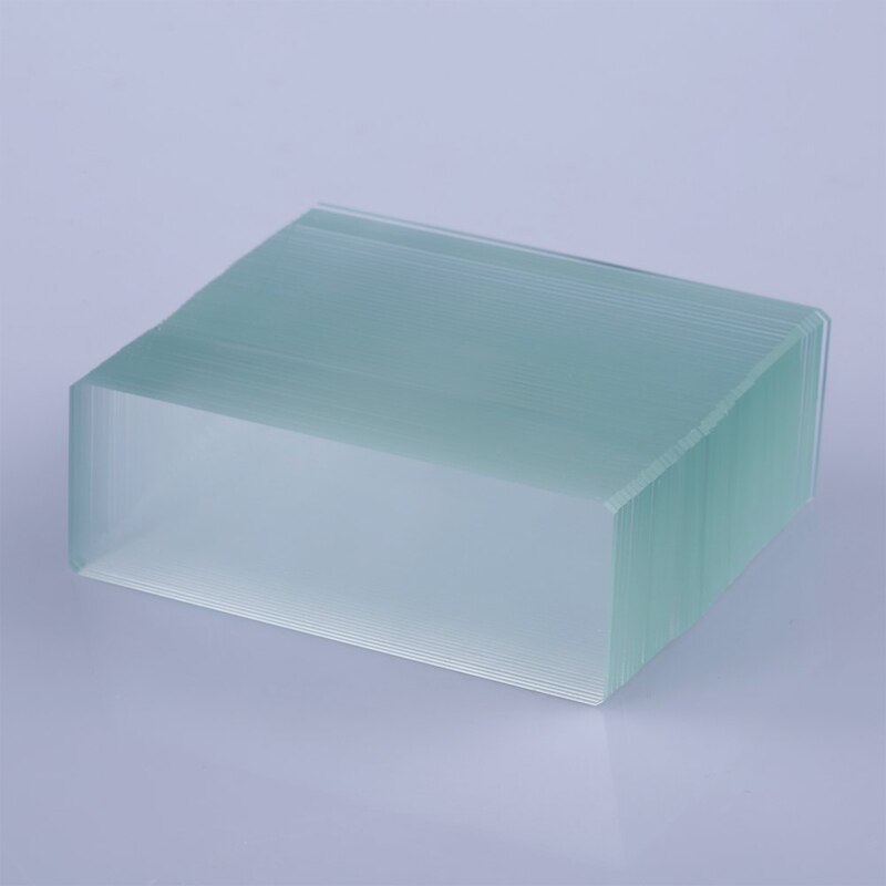 50pcs Microscope Glass Slides 76.2x25.4mm Size Microscope Accessories 1-1.2mm Thickness for Basic Biological Science Laboratory