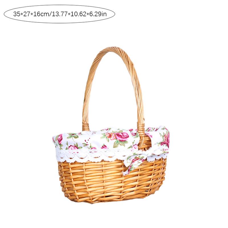 Wicker Basket Picnic Basket Empty Oval Willow Wove... – Vicedeal