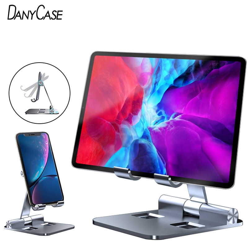Universal Alloy Foldable Desktop Tablet Stand For Samsung Huawei iPad 9.7 10.2 Pro 11 Air 4 Tablet Holder Tablette Phone Support