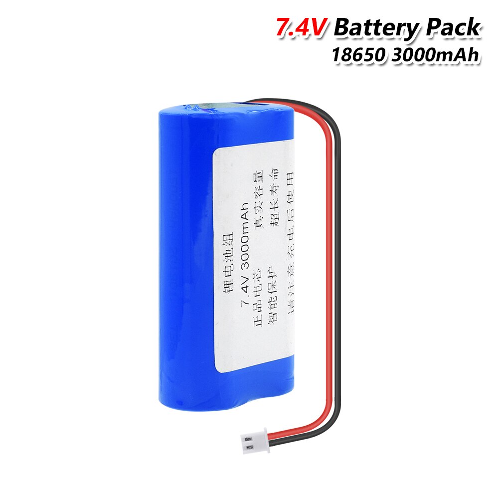 7.4v 3000mAh Bms Beschermd Lithium Ion 18650 Batterij Pack (2 stuks 18650 Li-Ion Batterijen) voor Noodverlichting Afstandsbediening