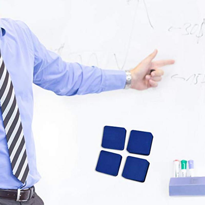 24 pièces bleu magnétique tableau blanc sec gomme tableau noir nettoyants essuie-glace pour salle de classe bureau fournitures scolaires accessoires de bureau