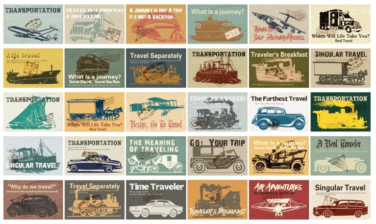 143mmx93mm go travel paper postcard